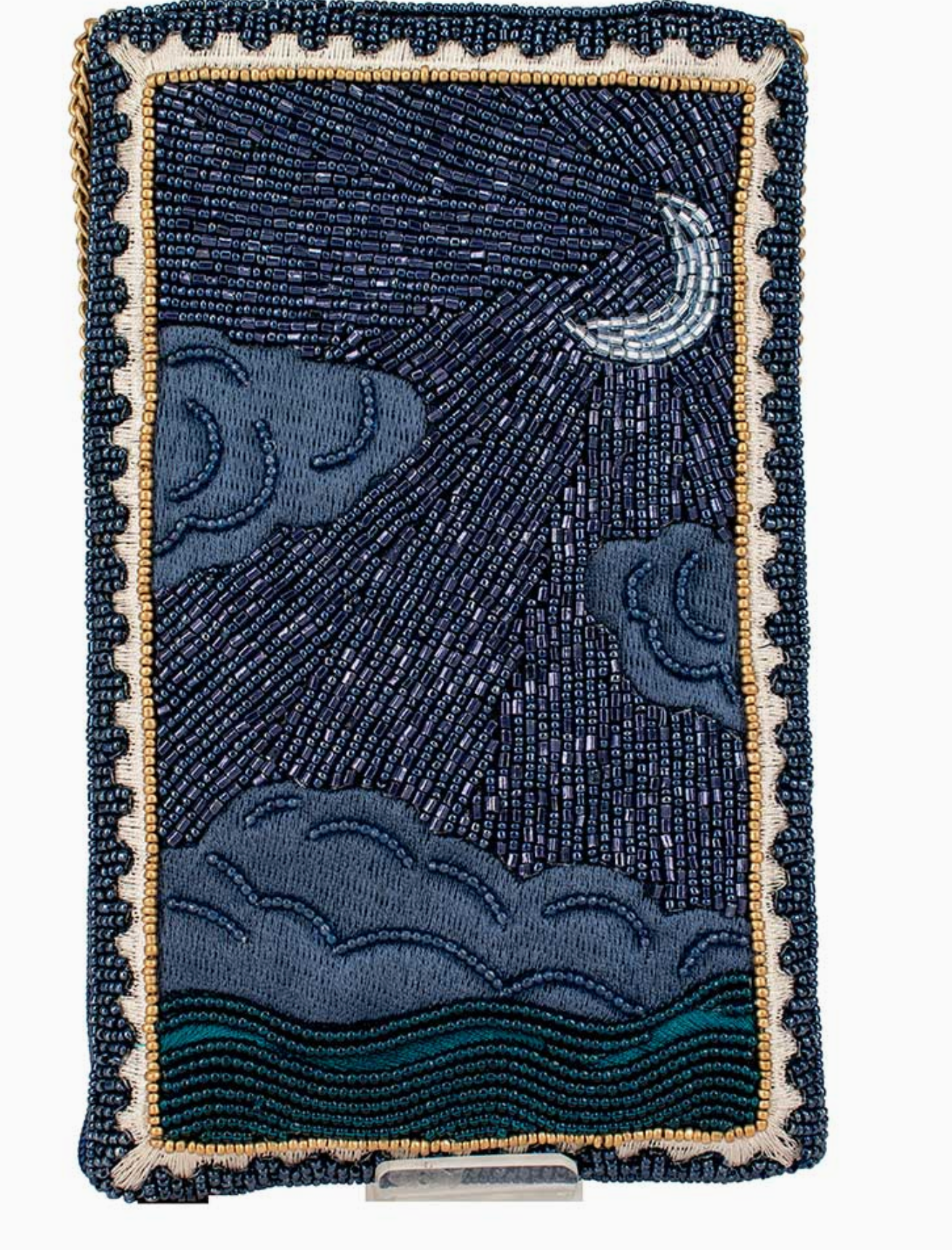 On Board Beaded Cruise Ship Crossbody Phone Bag
